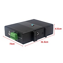 Gigabit Industrial Fiber PoE Switch 1X8 Port 20KM