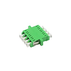 ตัวต่อหัวไฟเบอร์ LC-LC (APC) Quad SM GREEN