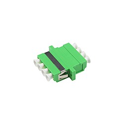 ตัวต่อหัวไฟเบอร์ LC-LC (APC) Quad SM GREEN
