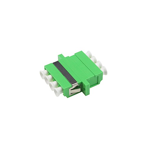 ตัวต่อหัวไฟเบอร์ LC-LC (APC) Quad SM GREEN