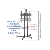BDEE ขาตั้งทีวีพร้อมชั้นวาง รุ่น S9 ขนาด 32-65 นิ้ว