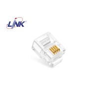 LINK หัวโทรศัพท์ 4 Core (RJ11) รุ่น UL-3011 (10 ตัว) 