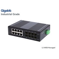 L2 Managed Gigabit IND Switch 8 Port + 8 SFP Port
