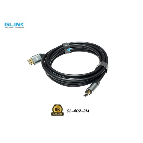 สาย HDMI 8K@60Hz GLINK รุ่น GL-402 ยาว 2 เมตร สาย HDMI 8K@60Hz GLINK รุ่น GL-402 ยาว 2 เมตร
