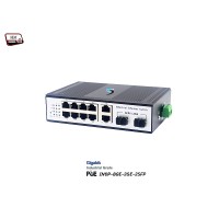 Industrial POE Switch 8-Port Gigabit + 2-Port RJ45/SFP