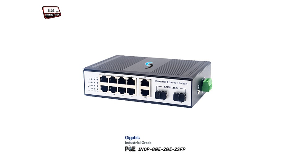 Industrial POE Switch 8-Port Gigabit + 2-Port RJ45/SFP