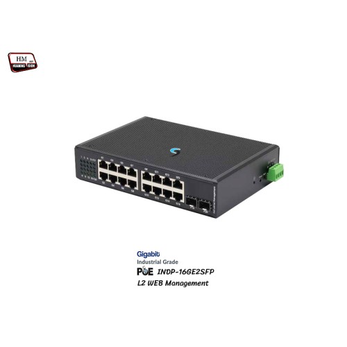 L2 Managed Gigabit IND PoE 16 Port + Uplink 2SFP L2 Managed Gigabit IND PoE 16 Port + Uplink 2SFP