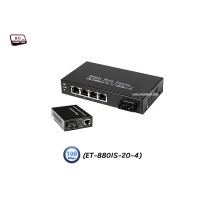Media Converter 1X4 Port 10/100 Duplex 20KM