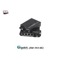 Gigabit Media Converter 1X4 Port SM BIDI 3KM