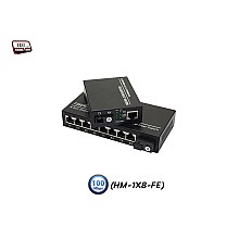 Media Converter 1X8 Port 10/100 BIDI 20KM