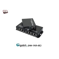 Gigabit Media Converter 1X8 Port SM BIDI 3KM
