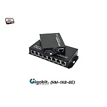 Gigabit Media Converter 1X8 Port SM BIDI 3KM