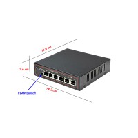 Gigabit PoE Switch 4 Port + 2 LAN GE Uplink