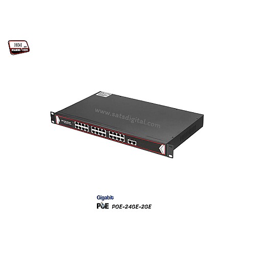Gigabit POE Switch 24GE POE + 2GE (Rack)