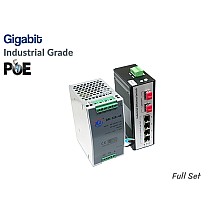 Gigabit Industrial PoE 4 Port + 2 SFP + IND Power