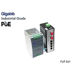 Gigabit Industrial PoE 4 Port + 2 SFP + IND Power