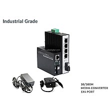 Industrial Media 10/100 1X4 Port SM BIDI 20KM