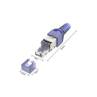 หัวแลน CAT7 FTP สำหรับสายแบบมีชีลด์ (ถอดได้)