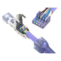 หัวแลน CAT7 FTP สำหรับสายแบบมีชีลด์ (ถอดได้)