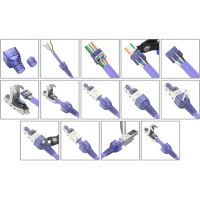 หัวแลน CAT7 FTP สำหรับสายแบบมีชีลด์ (ถอดได้)