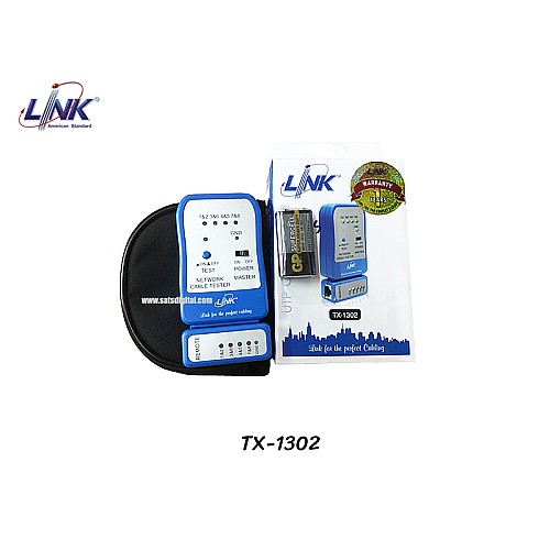 เครื่องเช็คสายแลนและสายโทรศัพท์ LINK รุ่น TX-1302