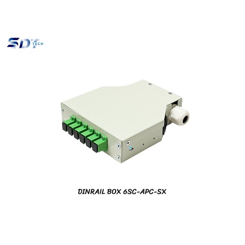 DIN Rail Terminal Box SC/APC Indoor 6 Core