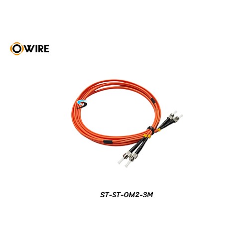 Patch Cord ST-ST MM OM2 Duplex ยาว 3 เมตร