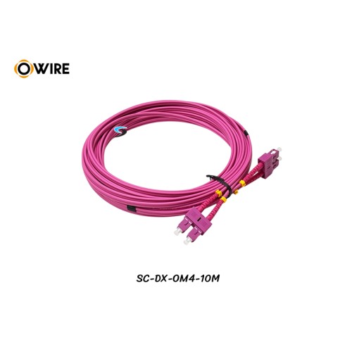 Patch Cord SC-SC MM OM4 Duplex ยาว 10 เมตร Patch Cord SC-SC MM OM4 Duplex ยาว 10 เมตร