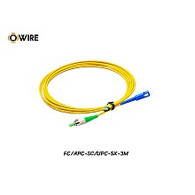 Patch Cord FC/APC-SC/UPC SM Simplex ยาว 3 เมตร