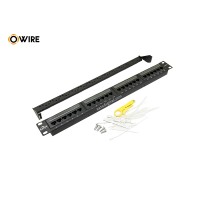 OWIRE PATCH PANEL CAT6 24 PORT 1U