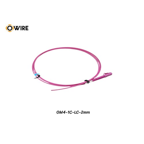 Pigtail 1 Core LC/UPC MM OM4 2mm ยาว 1.5 เมตร