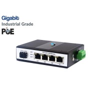 Industrial POE Switch 4-Port Gigabit + 1-Port SFP