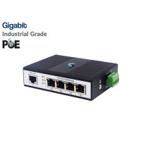 Industrial POE Switch 4-Port Gigabit + 1-Port RJ45