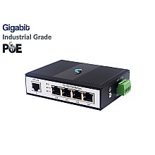 Gigabit Industrial PoE 4 Port + 1GE Uplink