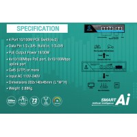 RELKOR PoE Switch 4 Port 10/100 + 2 LAN FE Uplink