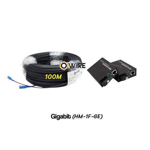 สายไฟเบอร์ออฟติก 1 Core 100 เมตร + Media BIDI 1G