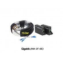 สายไฟเบอร์ออฟติก 2 Core 150 เมตร + Media DX 1G