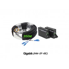 สายไฟเบอร์ออฟติก 2 Core 200 เมตร + Media DX 1G