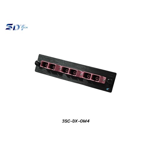 SNAP-IN Aluminum Plate 3SC Violet OM4 Duplex