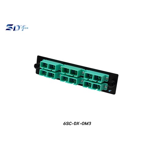SNAP-IN Aluminum Plate 6SC Aqua OM3 Duplex