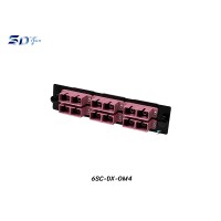 SNAP-IN Aluminum Plate 6SC Violet OM4 Duplex SNAP-IN Aluminum Plate 6SC Violet OM4 Duplex