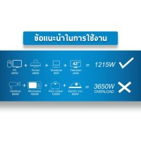 ปลั๊กไฟ 6 ช่อง GLINK รุ่น GLS-206 สายไฟ 5 เมตร