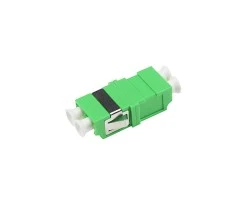 ตัวต่อหัวไฟเบอร์ LC-LC (APC) DX SM GREEN
