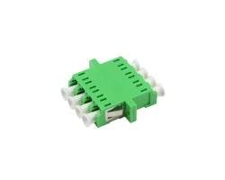 ตัวต่อหัวไฟเบอร์ LC-LC (APC) Quad SM GREEN