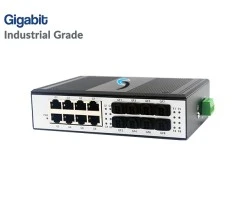Gigabit Industrial Switch 8 LAN + 8 SFP Port
