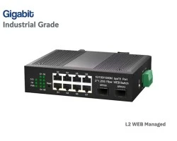 L2 Managed Gigabit IND Switch 8 Port + 2 SFP Uplink
