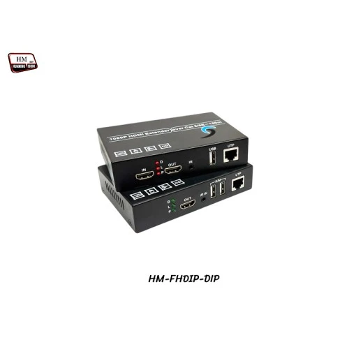HDMI IP Extender DIP 1080P + USB ระยะ 150 เมตร