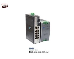 Gigabit Industrial PoE 8 Port + 2GE + 2SC + IND Power