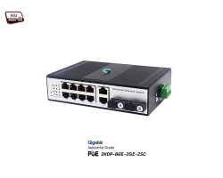 Gigabit Industrial PoE 8 Port + 2GE + 2SC Uplink