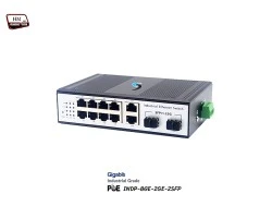 Gigabit Industrial PoE 8 Port + 2GE + 2SFP Uplink